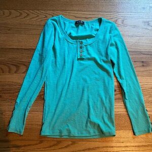 Kissfix Ribbed Button-Detail Henley